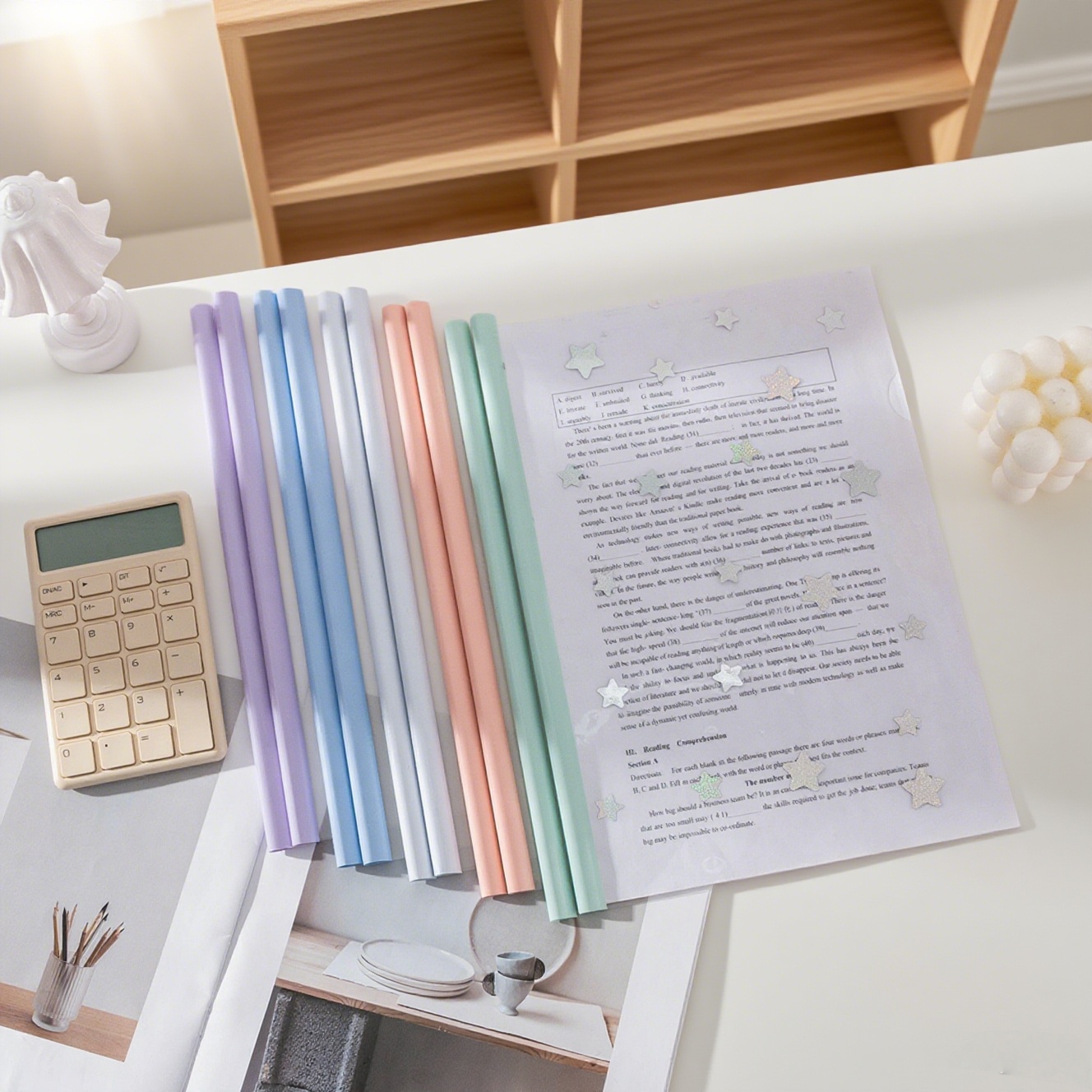 Binder A4 Lever - คลิปหนีบกระดาษแบบก้านโยก 10 ชิ้น แฟ้มใสหนา A4 อุปกรณ์สำนักงาน