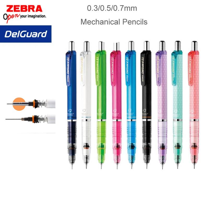 Mechanical Pencil 0.3 - ZEBRA DelGuard ดินสอเครื่องเขียนญี่ปุ่นสําหรับเด็ก 0.3/0.5/0.7 มม.Unbreakable ปากกาอัตโนมัติ