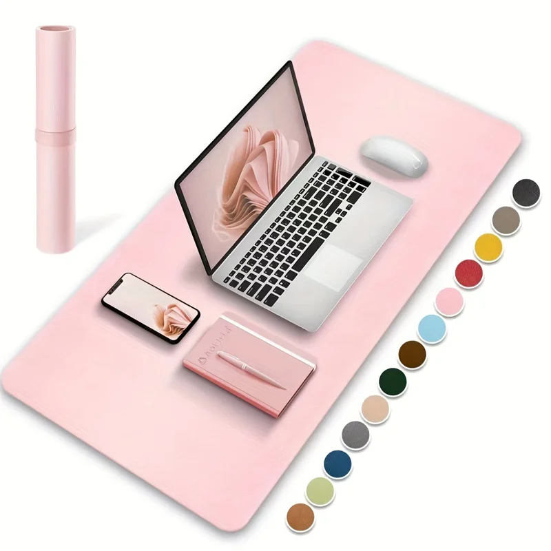 Leather Desk Pad - 1 ชิ้นขนาดใหญ่ขนาด 600*300 มม.แผ่นรองโต๊ะทำงาน PU หนังกันน้ำแผ่นรองเม้าส์เดสก์ท็อปคีย์บอร์ดแผ่นรองเม้าส์สำหรับเล่นเกม