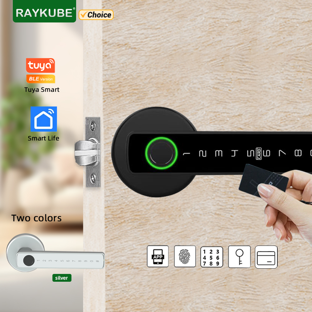 Letter Opener Brass - RAYKUBE M5 Tuya BLE สมาร์ทลายนิ้วมือประตูล็อคดิจิตอลล็อคอิเล็กทรอนิกส์ด้วยรหัสผ่าน/คีย์/IC Card/