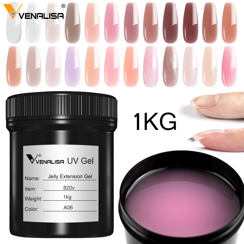 Gel Refill Pack - เจลทาเล็บ VENALISA 1 ลิตร สีชมพูนู้ด เจลต่อเล็บแบบกัมเจล