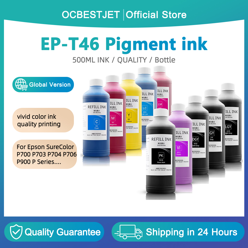 Fountain Pen Bottled Ink - 500 ML/ขวดกันน้ําหมึกสีสําหรับ Epson T46S สําหรับ Epson