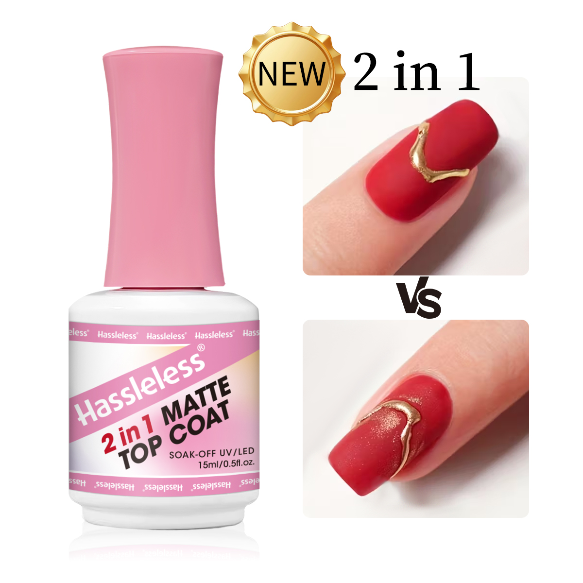 Gel Refill Pack - เจลท็อปโค้ทเนื้อแมทแบบ 2-in-1 ขนาด 15 มล. ไม่ต้องล้างออก
