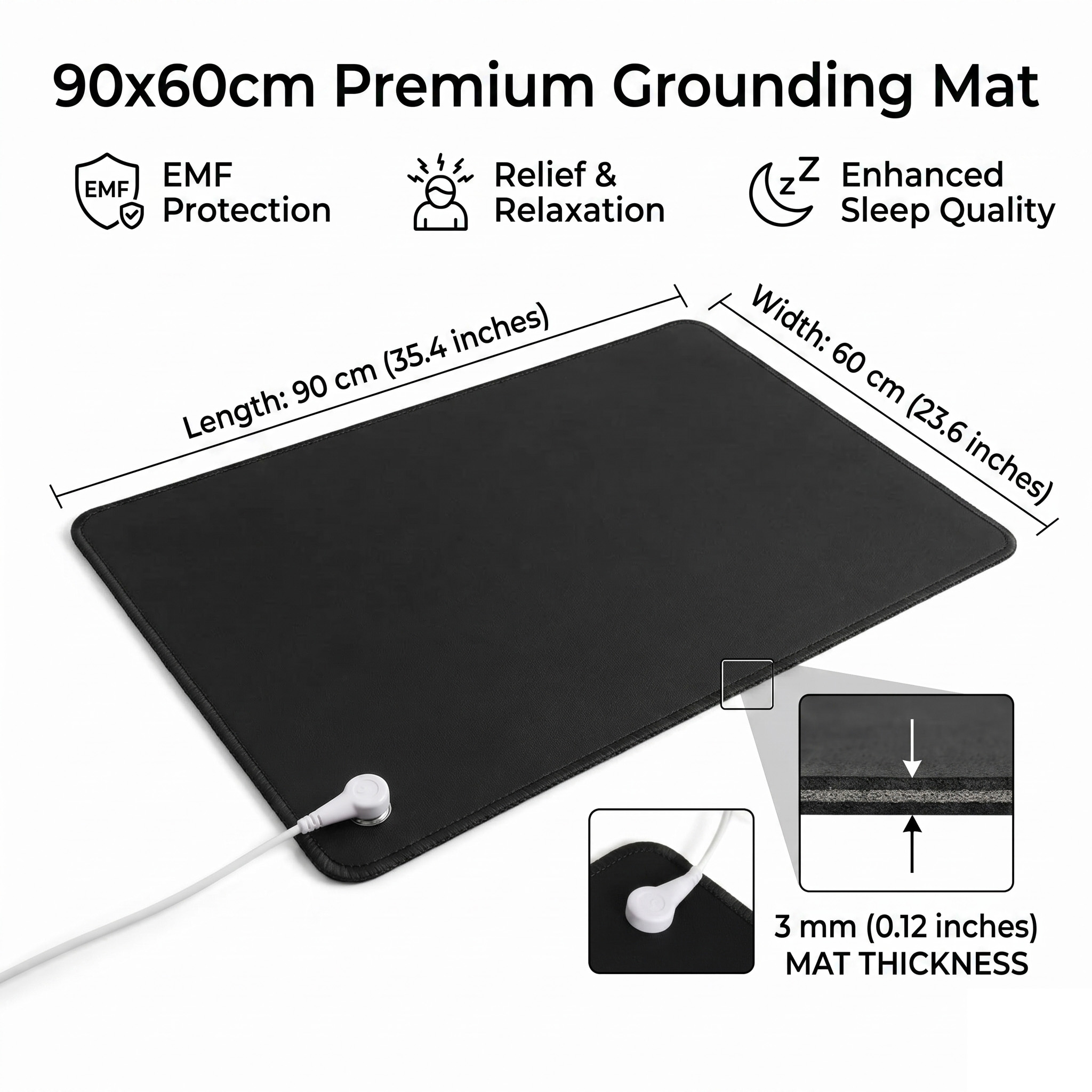 Leather Desk Pad - แผ่นรองพื้นหนัง PU 3 มม. ป้องกันไฟฟ้าสถิตย์ ESD