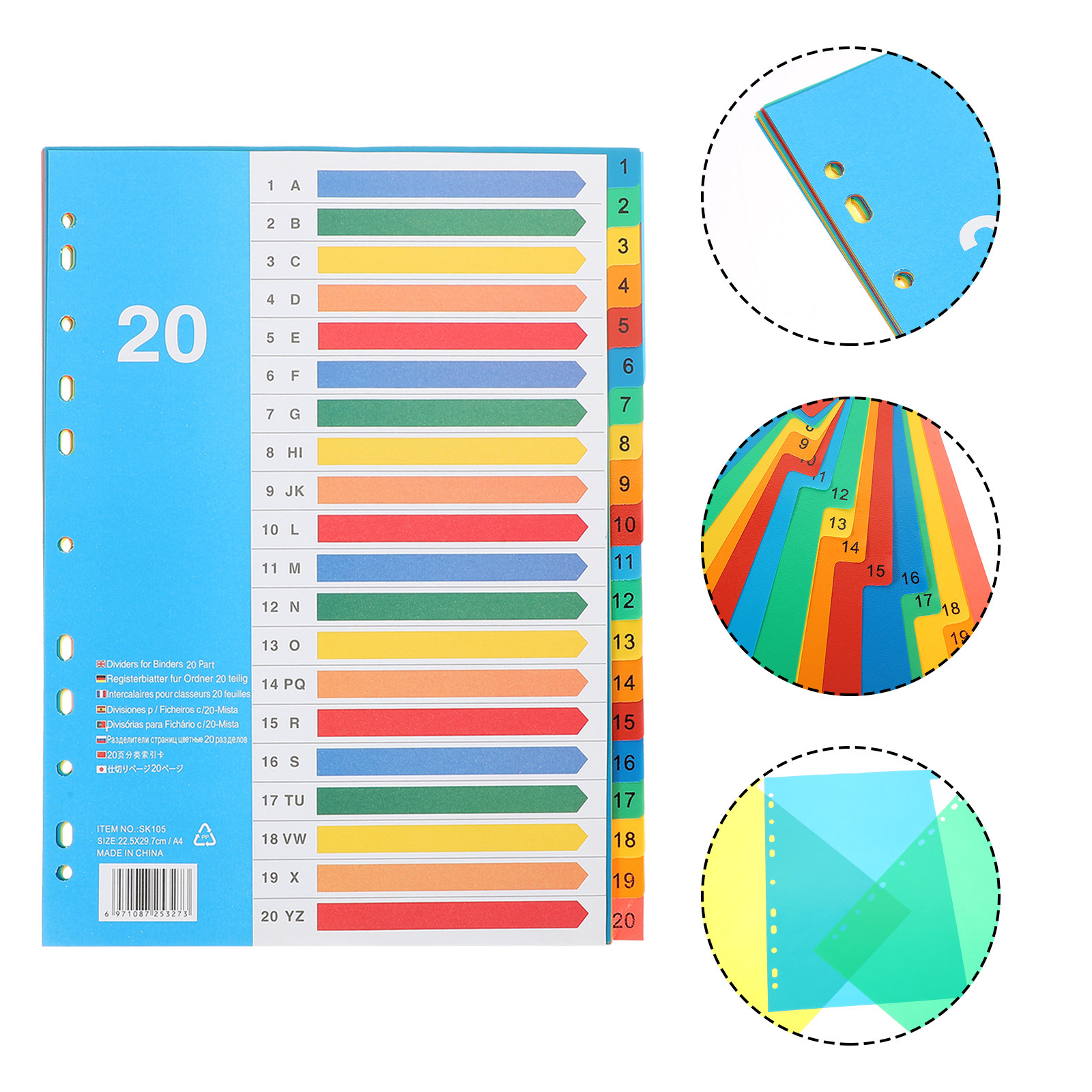 แผ่นแบ่งแฟ้ม 5 ชิ้น แผ่นพลาสติ - Tab Divider A4 บทวิจารณ์และราคา