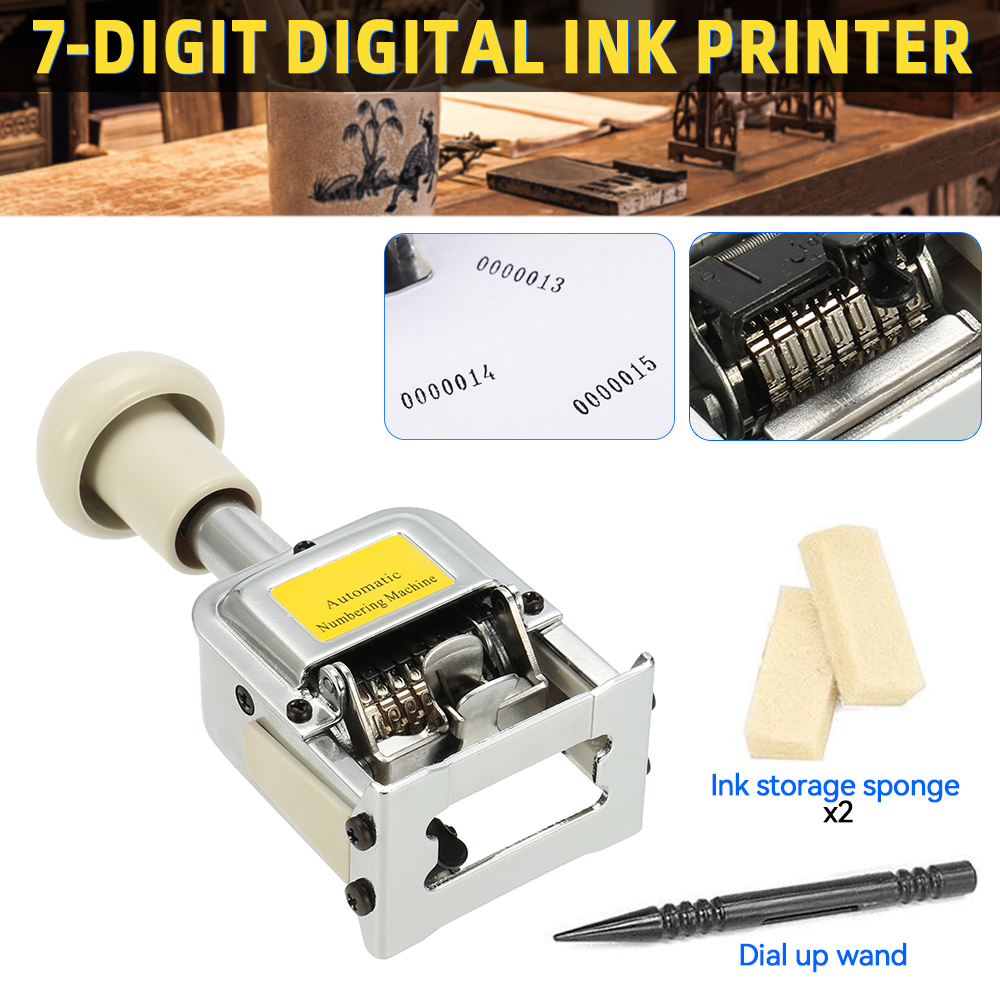 เครื่องนับเลขอัตโนมัติ7ตำแหน่ง - Rubber Date Stamp บทวิจารณ์และราคา