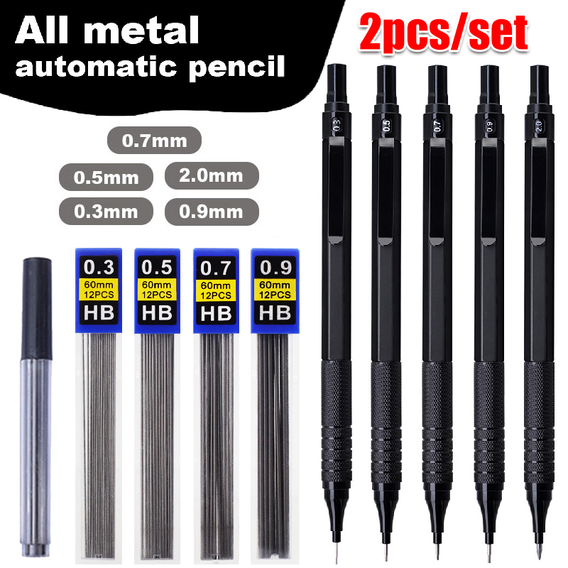 ชุดดินสอกดโลหะสีดำแบบศูนย์ถ่วง - Mechanical Pencil 0.3 บทวิจารณ์และราคา