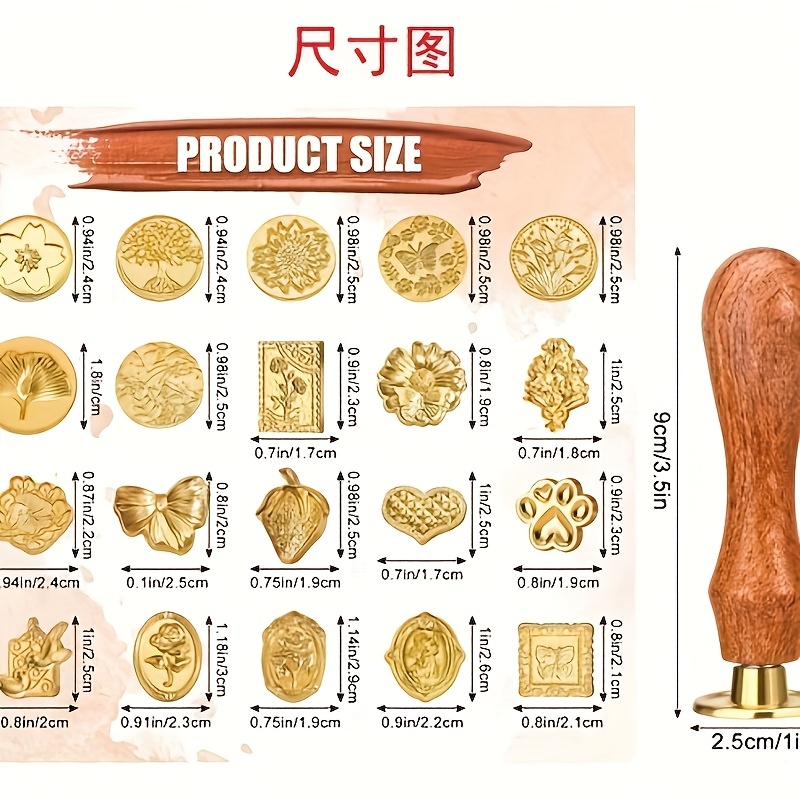 ชุดตราประทับขี้ผึ้ง 21 ชิ้น หล - Wax Seal Stamp Set บทวิจารณ์และราคา