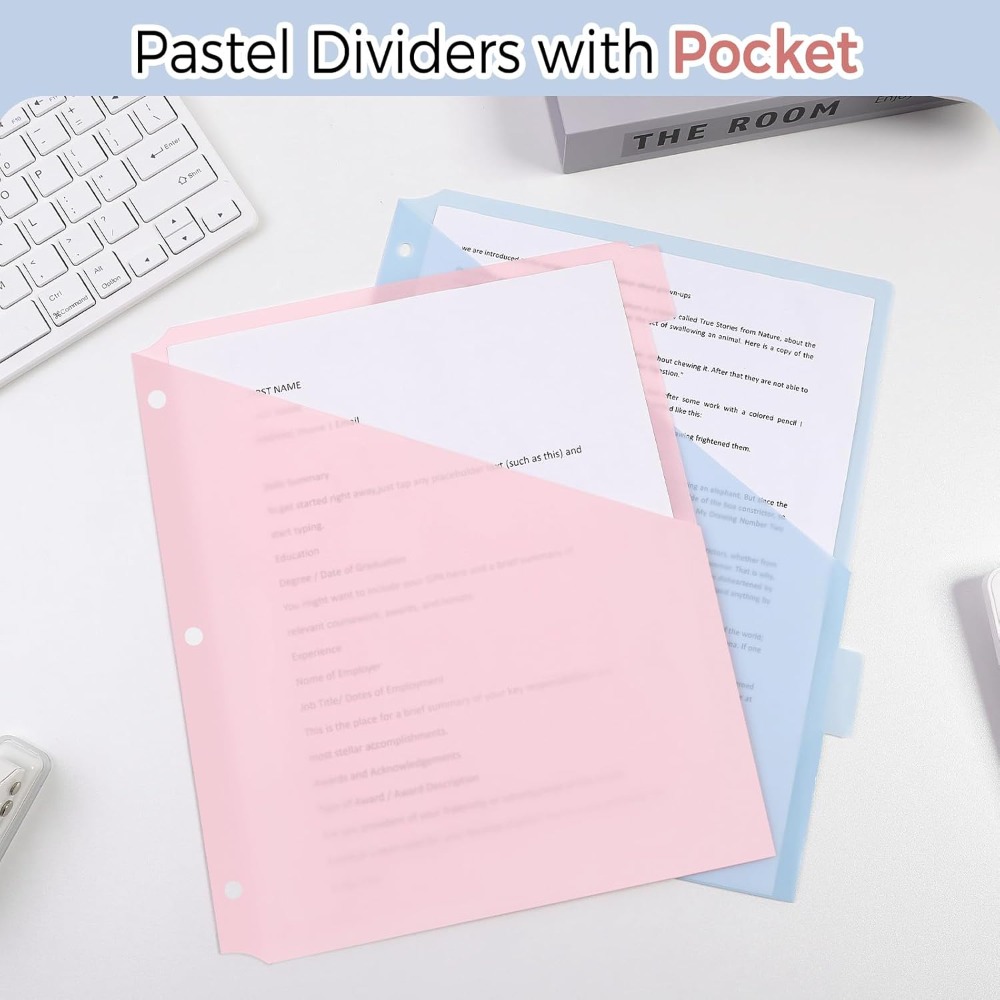 8 ชิ้น แผ่นแบ่งแฟ้ม A4 สีพาสเท - Tab Divider A4 บทวิจารณ์และราคา
