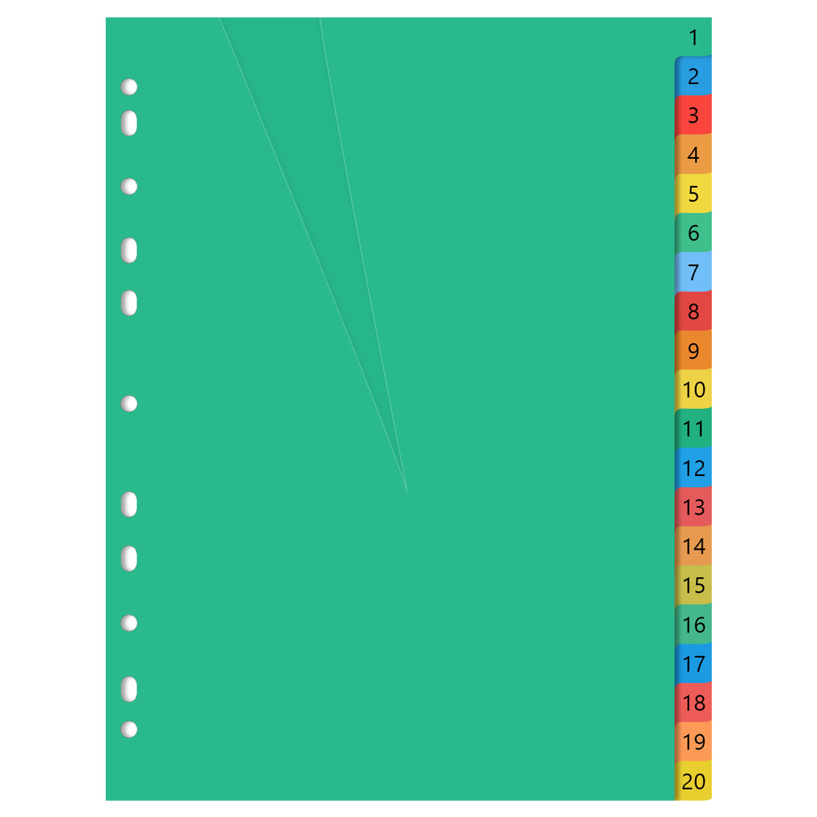 แผ่นแบ่งหมวดหมู่พลาสติกสีสันสด - Tab Divider A4 บทวิจารณ์และราคา