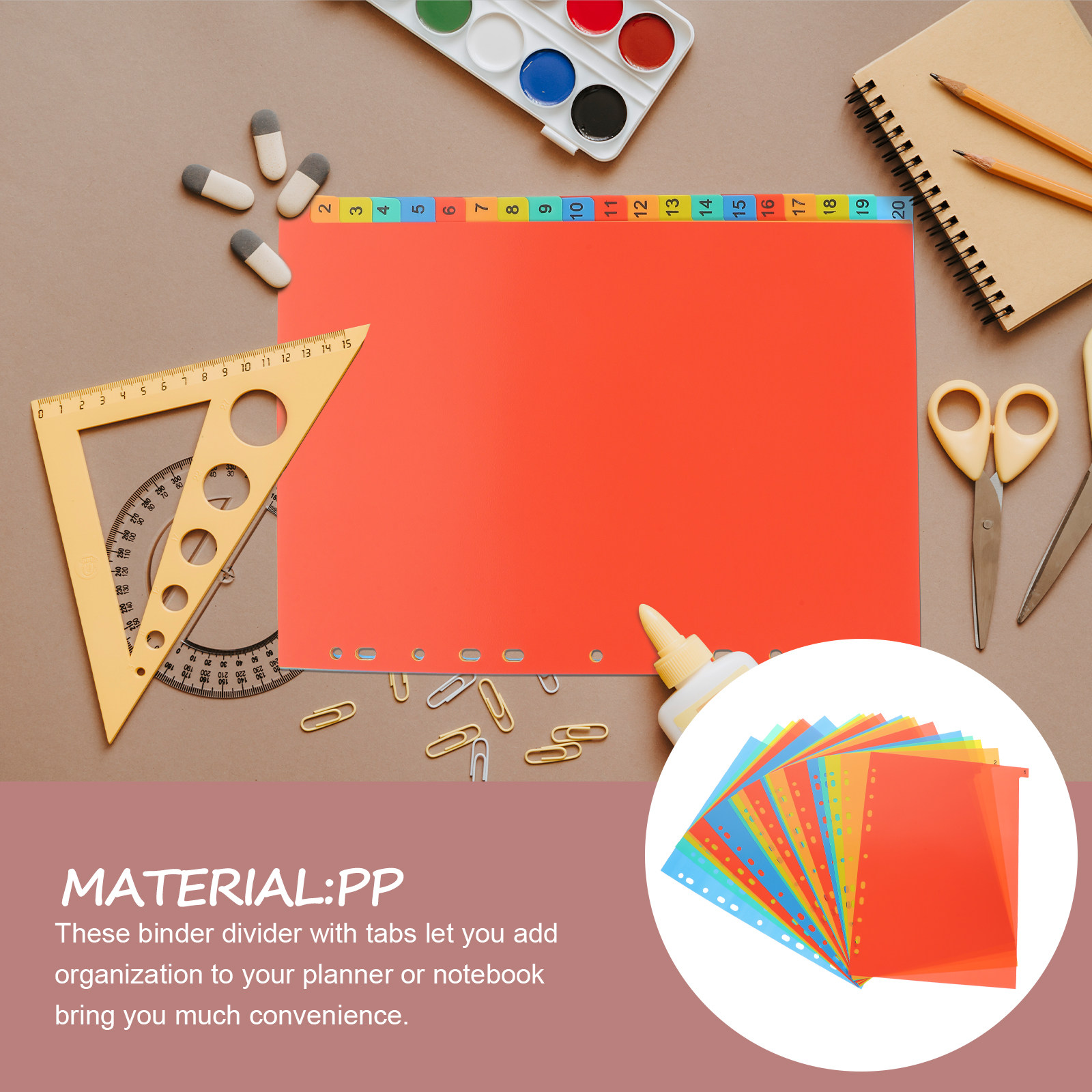 แผ่นแบ่งเอกสาร A4 แบบมีแถบ 20  - Tab Divider A4 บทวิจารณ์และราคา