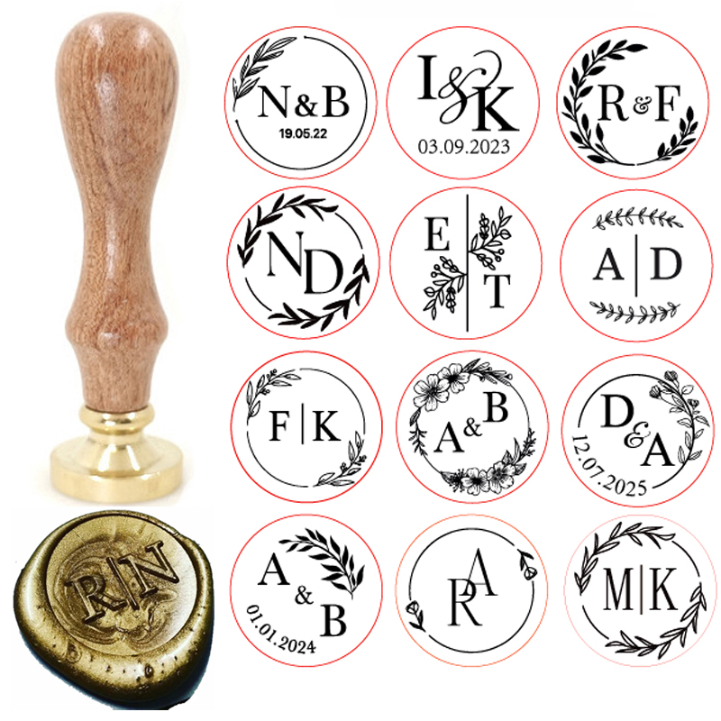 ตราประทับขี้ผึ้งทองเหลืองแบบกำ - Wax Seal Stamp Set บทวิจารณ์และราคา