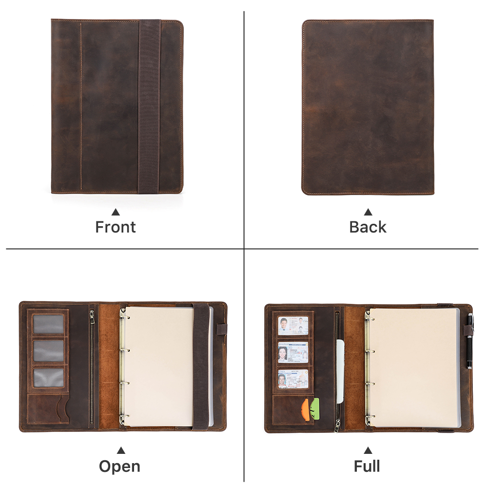 แบบย้อนยุคสุดหรูเคสหนังโน้ตบุ๊ - Binder A4 Lever บทวิจารณ์และราคา